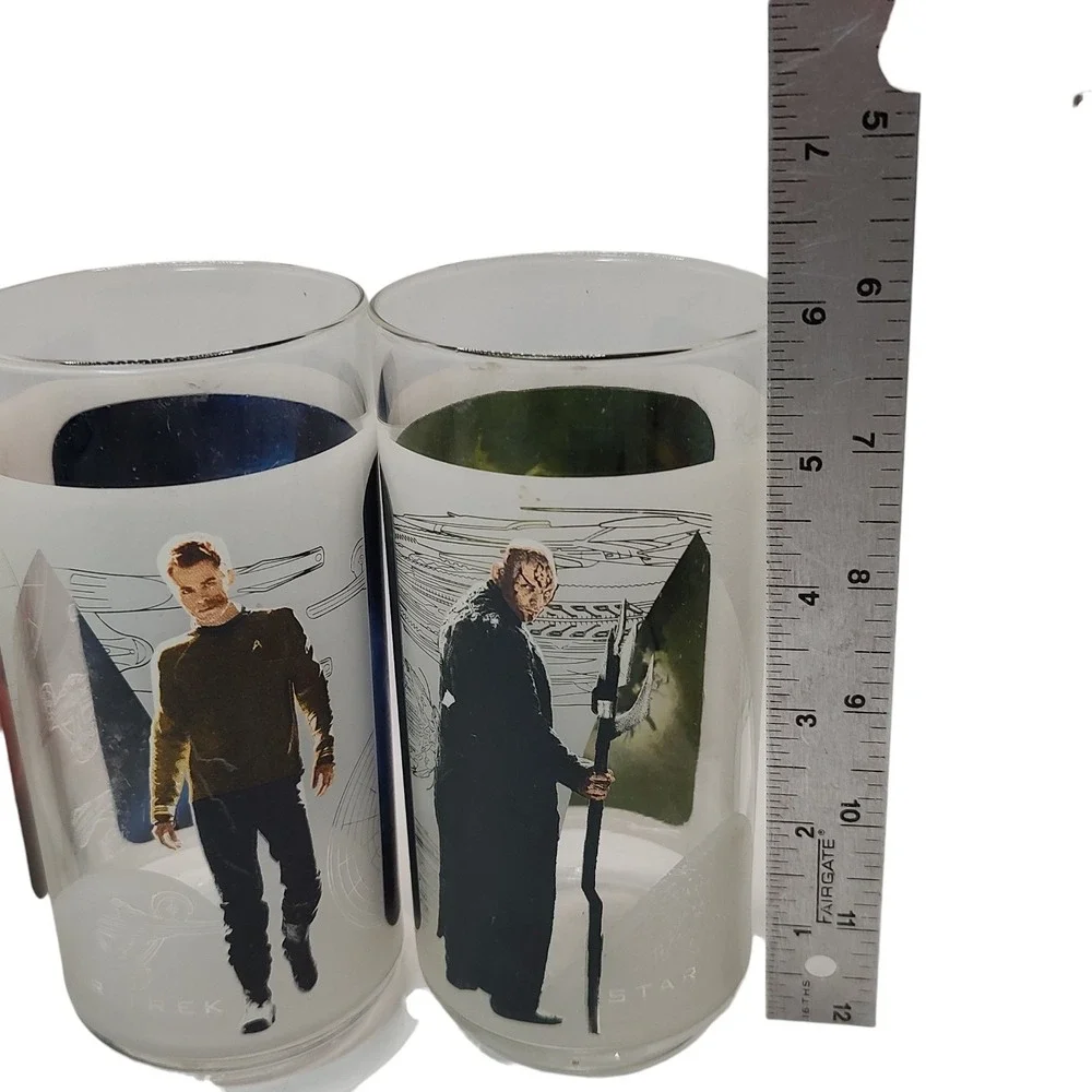 Star Trek Glasses Cups Collectors Set Burger‎ King Exclusive 2009 Three Set SEE
